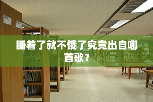 睡着了就不饿了究竟出自哪首歌？