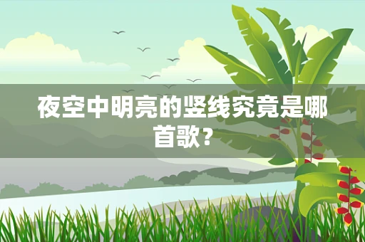 夜空中明亮的竖线究竟是哪首歌？