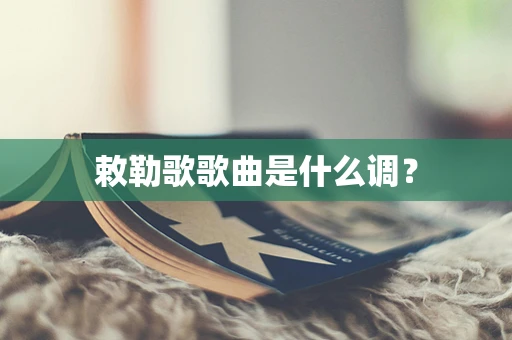 敕勒歌歌曲是什么调？