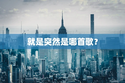 就是突然是哪首歌？