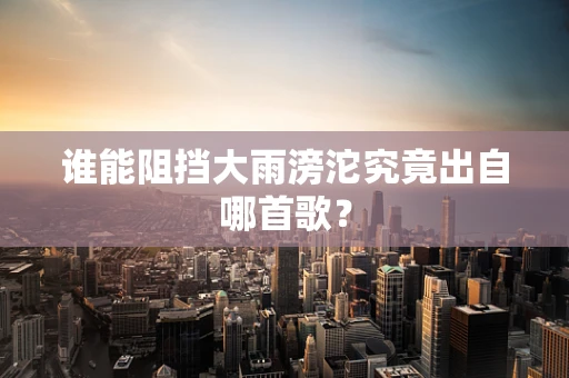 谁能阻挡大雨滂沱究竟出自哪首歌？