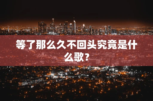 等了那么久不回头究竟是什么歌？