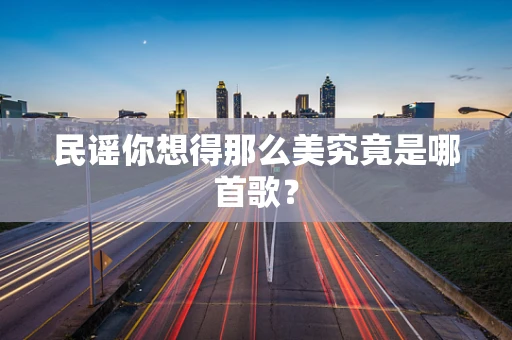 民谣你想得那么美究竟是哪首歌？