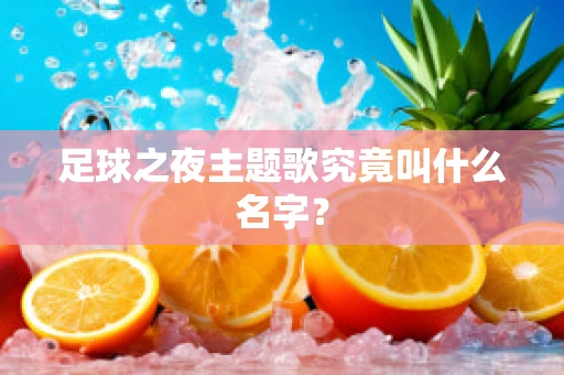 足球之夜主题歌究竟叫什么名字？