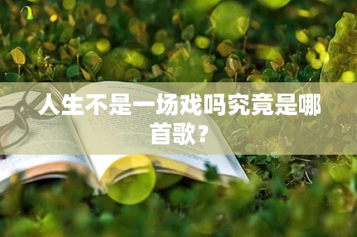 人生不是一场戏吗究竟是哪首歌？