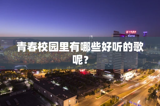 青春校园里有哪些好听的歌呢？