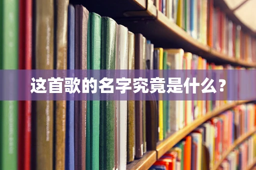 这首歌的名字究竟是什么？