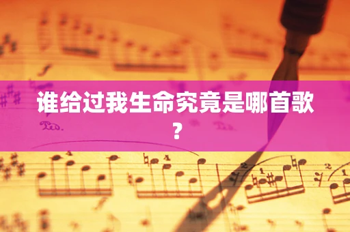 谁给过我生命究竟是哪首歌？
