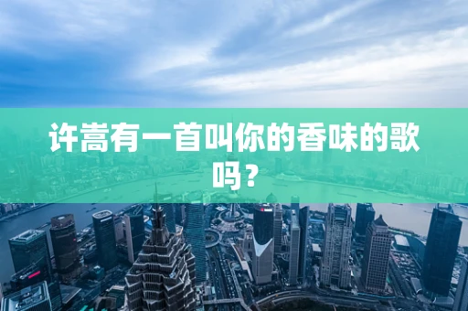 许嵩有一首叫你的香味的歌吗？