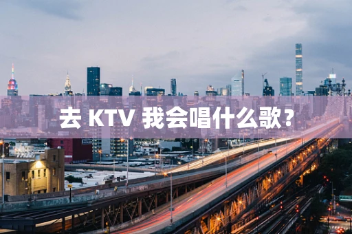 去 KTV 我会唱什么歌？