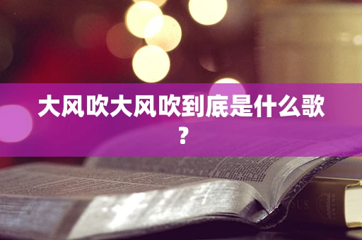 大风吹大风吹到底是什么歌？
