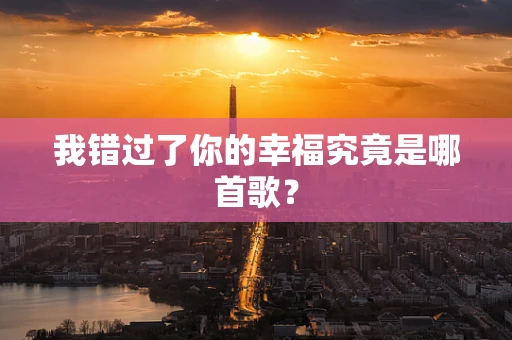我错过了你的幸福究竟是哪首歌？