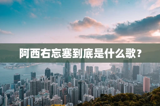 阿西右忘塞到底是什么歌？