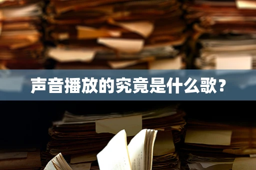 声音播放的究竟是什么歌？