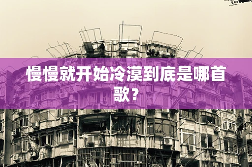 慢慢就开始冷漠到底是哪首歌？