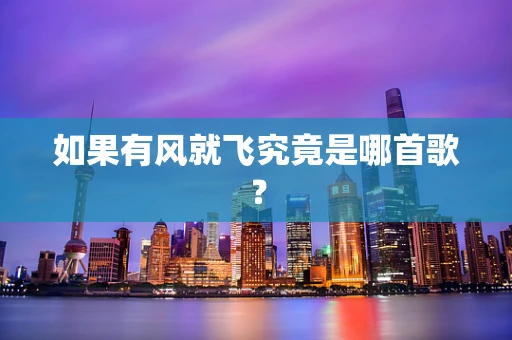 如果有风就飞究竟是哪首歌？