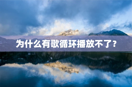 为什么有歌循环播放不了？