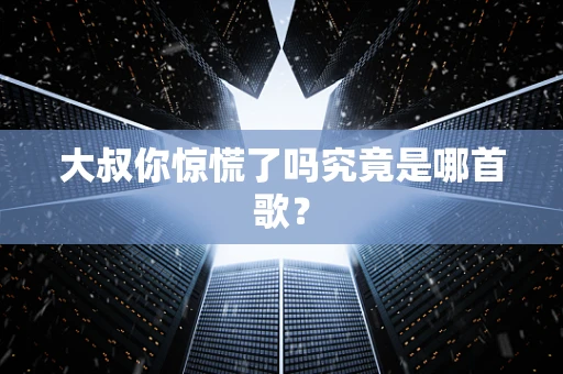 大叔你惊慌了吗究竟是哪首歌？