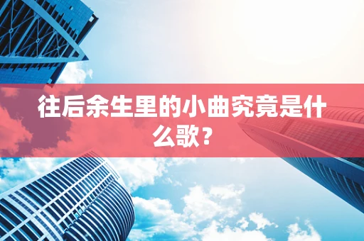 往后余生里的小曲究竟是什么歌？