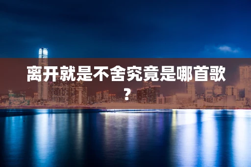 离开就是不舍究竟是哪首歌？