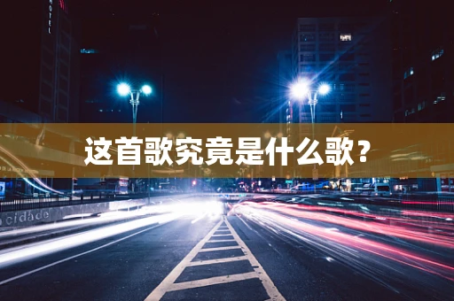 这首歌究竟是什么歌？