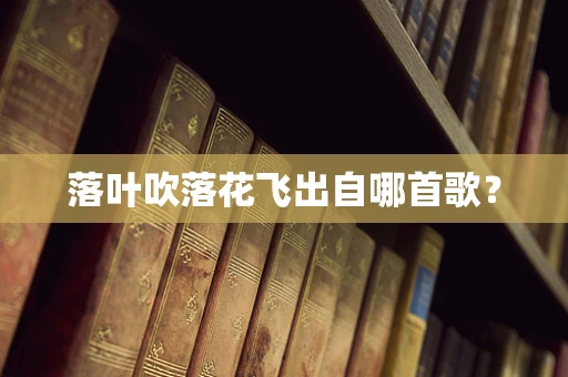 落叶吹落花飞出自哪首歌？
