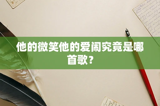 他的微笑他的爱闹究竟是哪首歌？