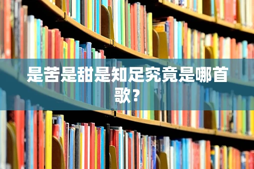 是苦是甜是知足究竟是哪首歌？