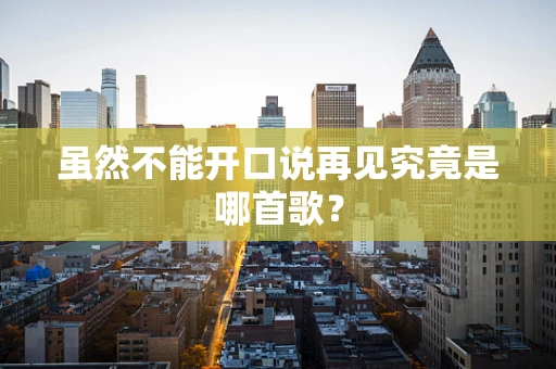 虽然不能开口说再见究竟是哪首歌？