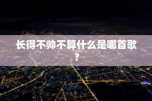 长得不帅不算什么是哪首歌？