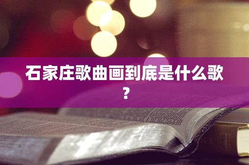石家庄歌曲画到底是什么歌？