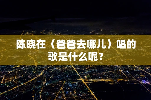 陈晓在〈爸爸去哪儿〉唱的歌是什么呢？