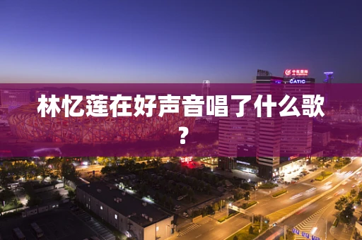 林忆莲在好声音唱了什么歌？