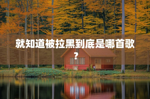 就知道被拉黑到底是哪首歌？