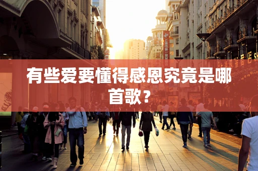 有些爱要懂得感恩究竟是哪首歌？