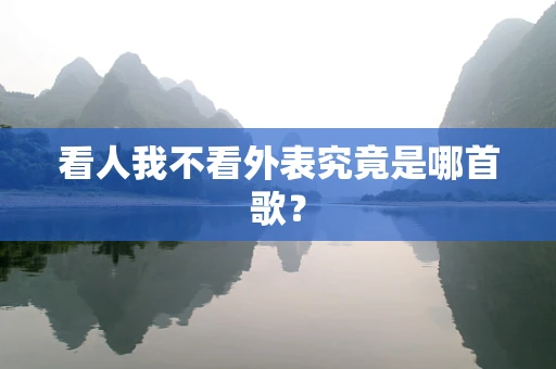 看人我不看外表究竟是哪首歌？