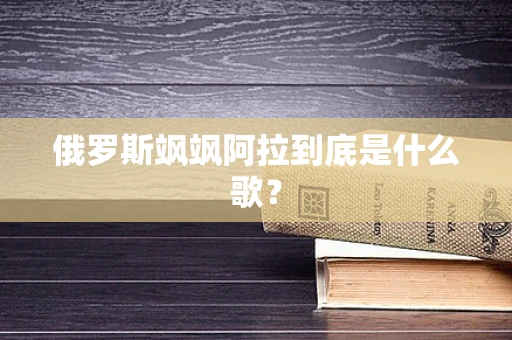 俄罗斯飒飒阿拉到底是什么歌？