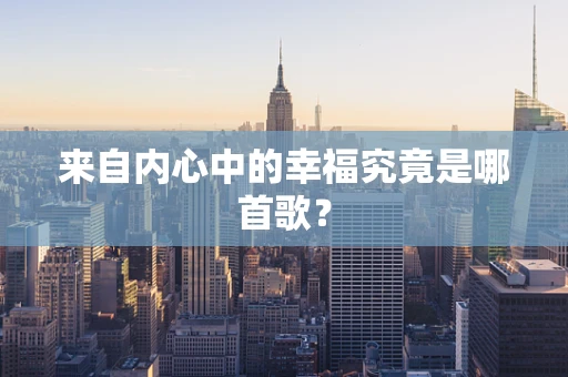 来自内心中的幸福究竟是哪首歌？