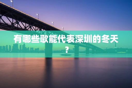 有哪些歌能代表深圳的冬天？