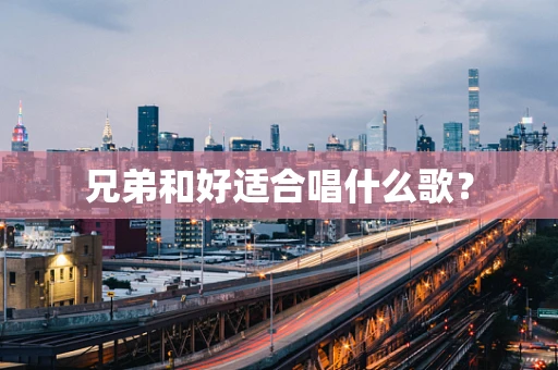 兄弟和好适合唱什么歌？