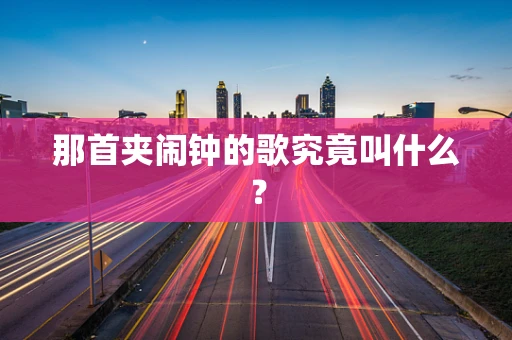 那首夹闹钟的歌究竟叫什么？