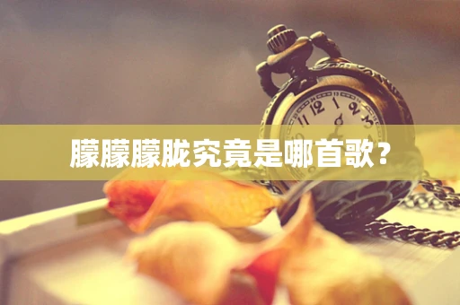 朦朦朦胧究竟是哪首歌？