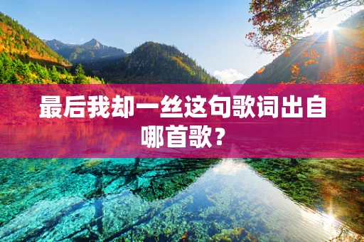 最后我却一丝这句歌词出自哪首歌？