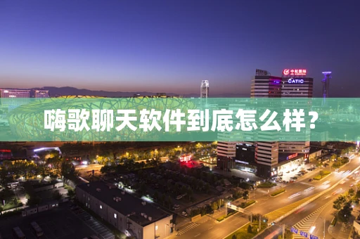 嗨歌聊天软件到底怎么样？