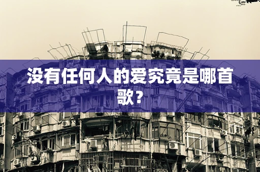 没有任何人的爱究竟是哪首歌？