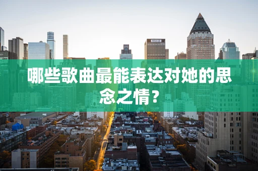 哪些歌曲最能表达对她的思念之情？