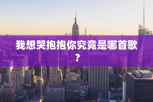 我想哭抱抱你究竟是哪首歌？