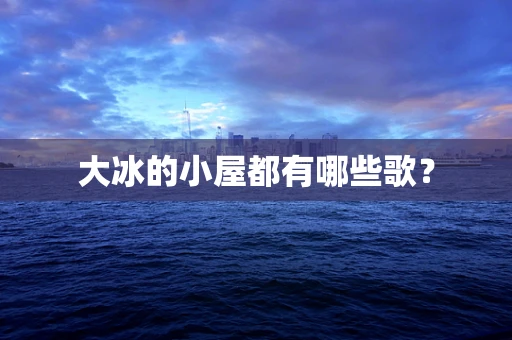 大冰的小屋都有哪些歌？