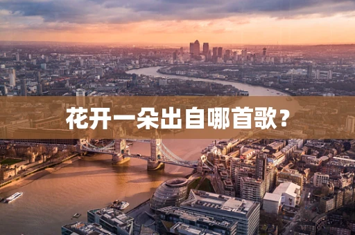 花开一朵出自哪首歌？