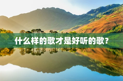 什么样的歌才是好听的歌？
